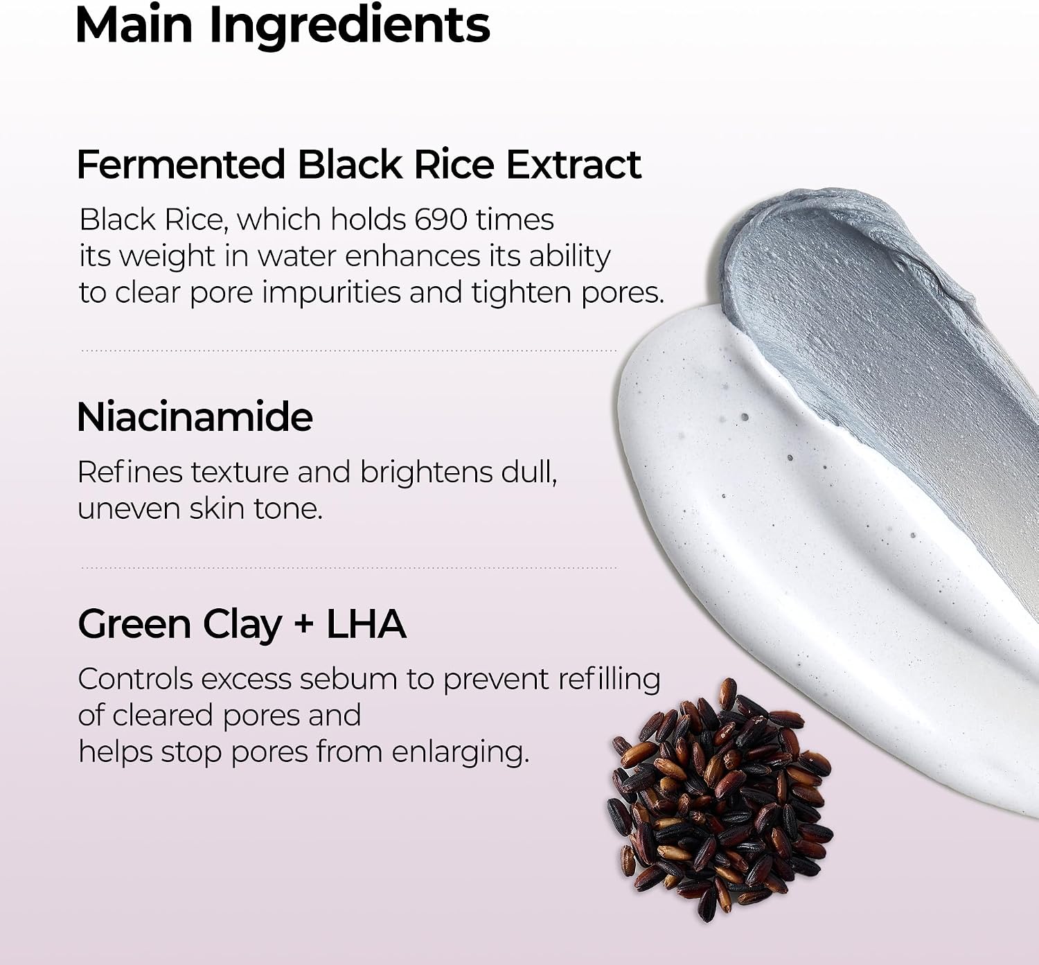 Dr.Melaxin Peel Shot Black Rice Mochi Whip Cleanser 100ml formulated for blackheads, clogged pores, excess sebum, and dull skin