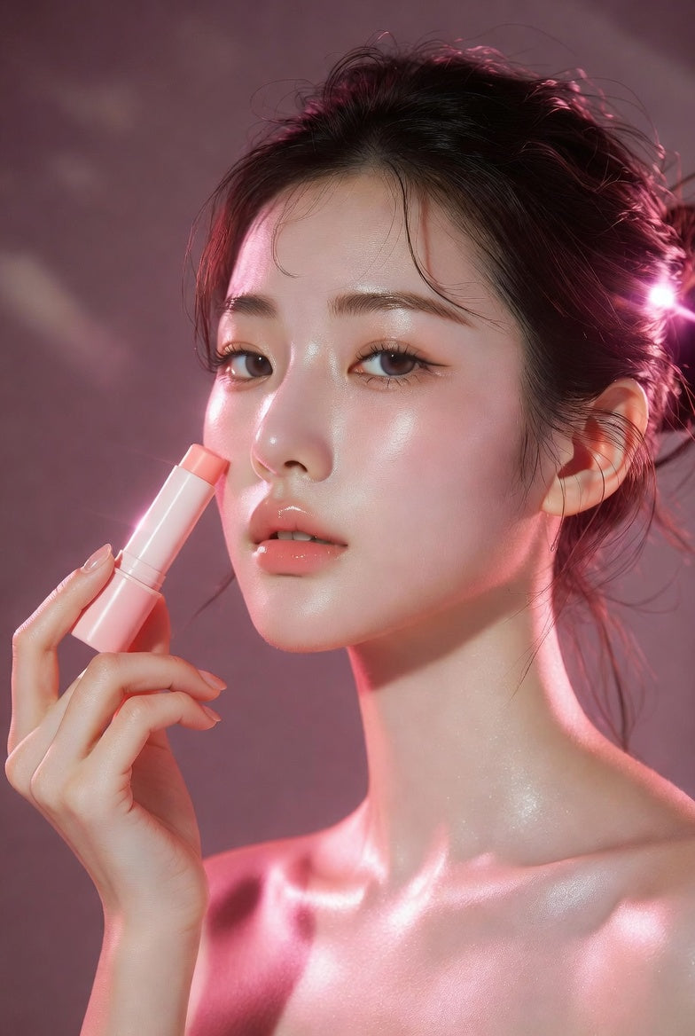 Customer applying the balm